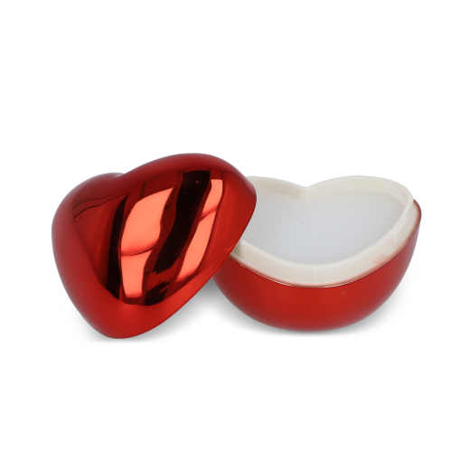 Metallic lippenbalsem in hartvorm Rood