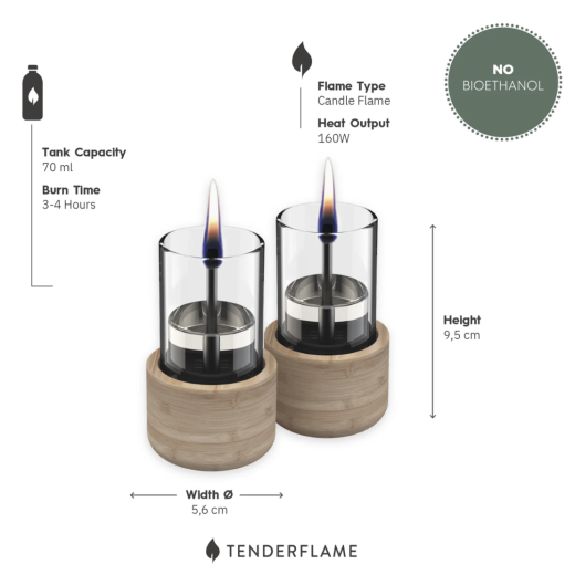 Candle 70 Natural Bamboo - 2-pack