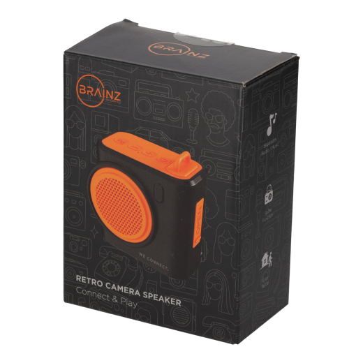 Retro Camera Speaker Zwart