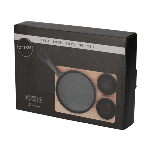 Gietijzeren Serveerset Rond