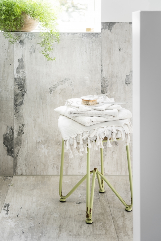 Gastendoekje soft cotton terry kiezel grijs