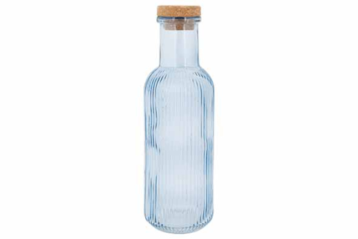 Raya Fles Blauw 1 Liter met kurk