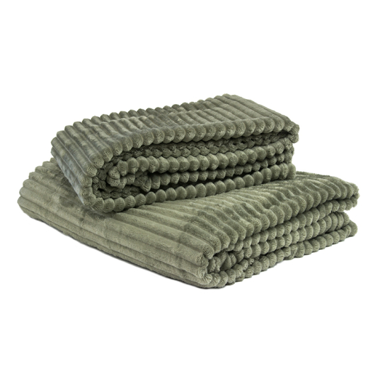 Fleeceplaid Rib Taupe