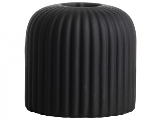 Dinerkaarshouder lijnen ø7x6,5cm Zw