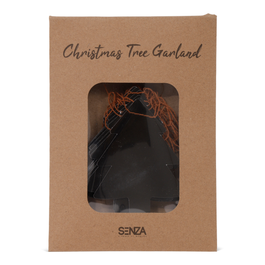 Slinger met papieren kerstbomen zwart
