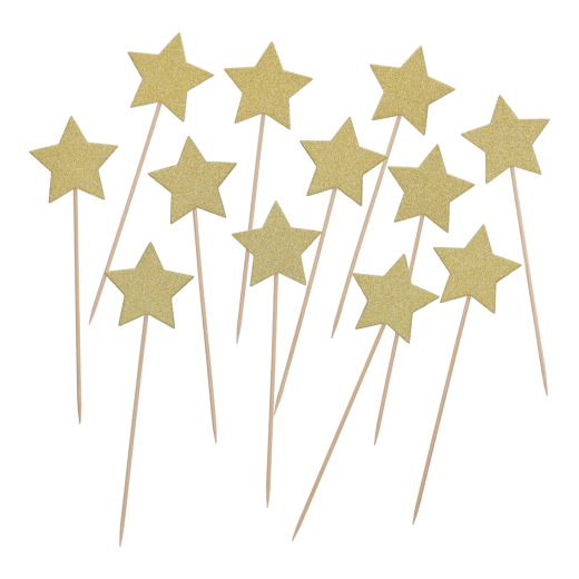 Cocktailprikkers Sterren 12 stuks