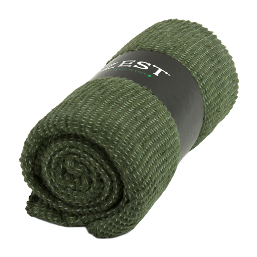 Plaid Wafel Recycled Donkergroen