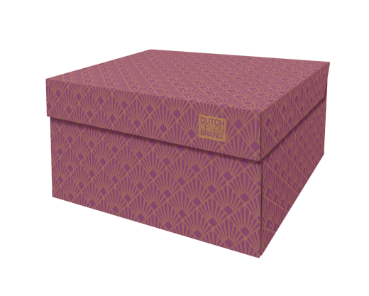 Dutch Design Storage Box  Art Deco Velvet Violet
