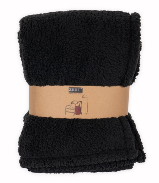 Sherpa Plaid Recycled zwart