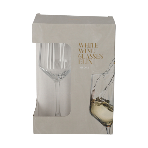 Witte Wijnglazen Elin set van 2