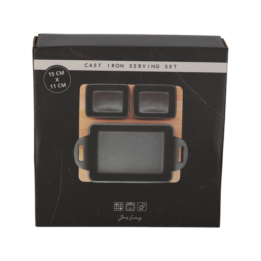 Gietijzeren Serveerset Rechthoek