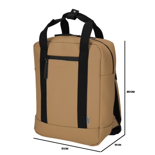 Dull PU Rugtas Bruin