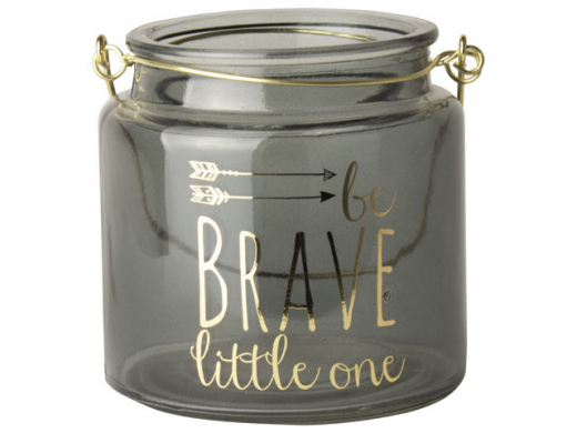 Theelichthouder ø10x10cm Grijs