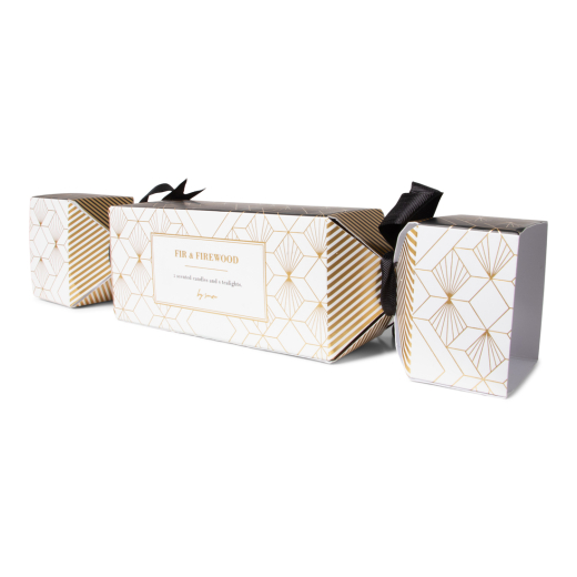 Geurkaarsen In Party Cracker Wit/Zwart