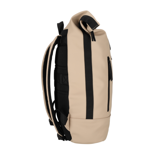 NL Dull PU Rol Rugtas Eco Lining Taupe