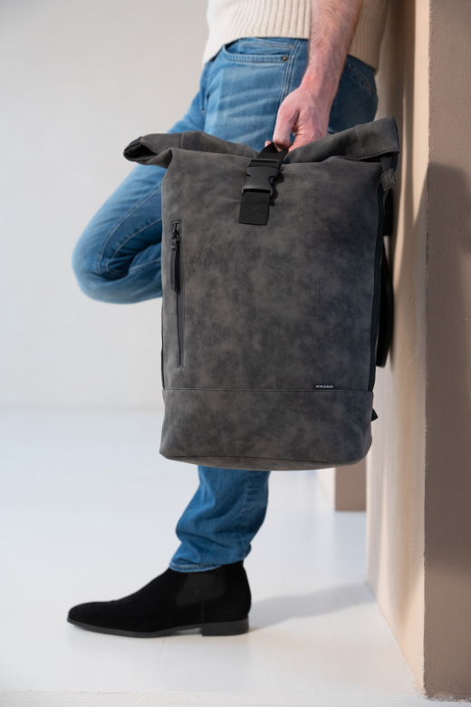 Nubuck Rol Rugtas Grijs