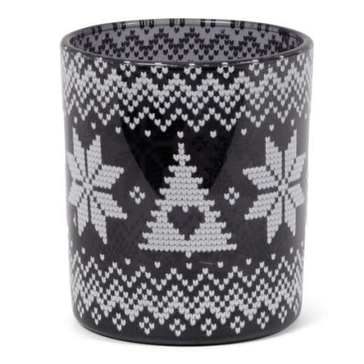 Kerst Theelichthouder Zwart