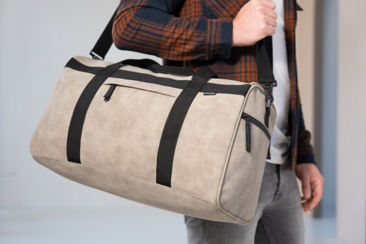 Nubuck Sporttas Taupe