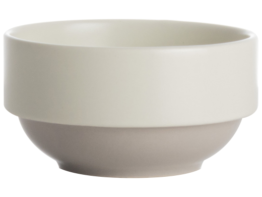 Set van 2 Schaaltjes ø9x5,1cm Terra/wit