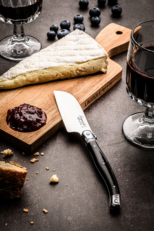 Santoku kaasmesje met serveerplank acacia