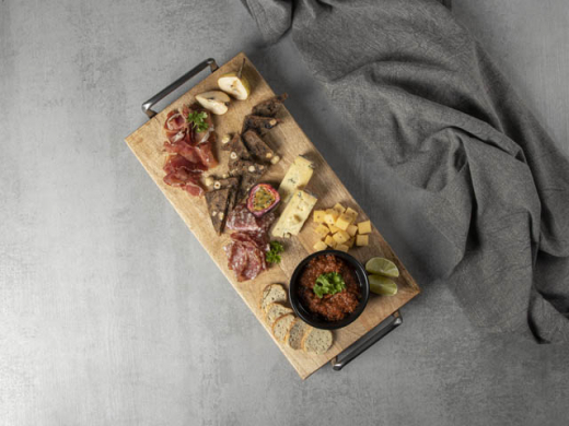 Mango serveerplank met handvat 42x21cm