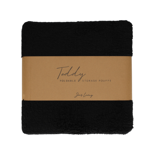 Opvouwbare Poef Teddy Zwart
