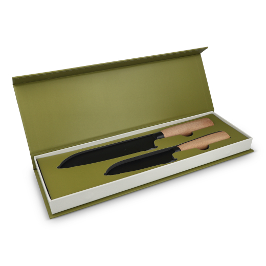 Santoku 2 pieces knife set Ravn Hout
