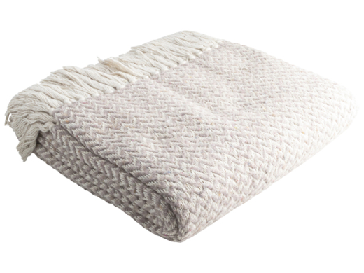 Plaid beige 130x160 cm recycled