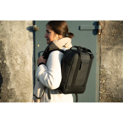 Dull PU Rugtas Zwart