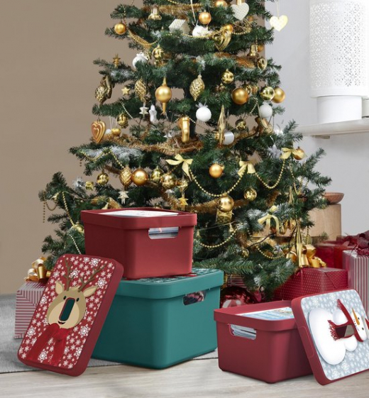 Sigma Home box 32 liter petrol met deksel strik