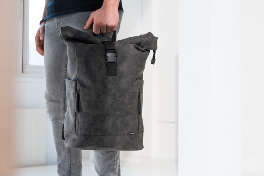 Nubuck Fiets Rugtas Grijs