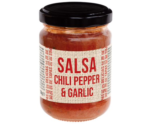 Salsa Chili, Peper en Knoflook 130 gram