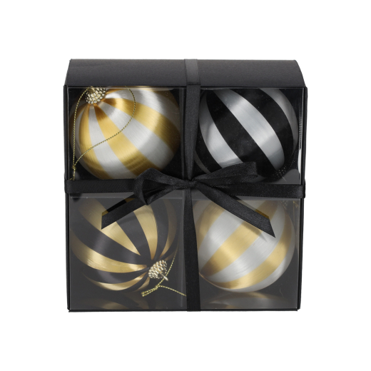 Kerstballen Satijn 4 stuks