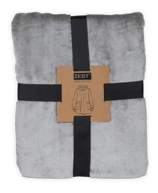 Cosy Hoodie Flanel Fleece grijs