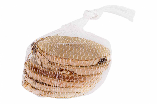Boomschijfjes set van 6 natuur d8xh,8cm hout