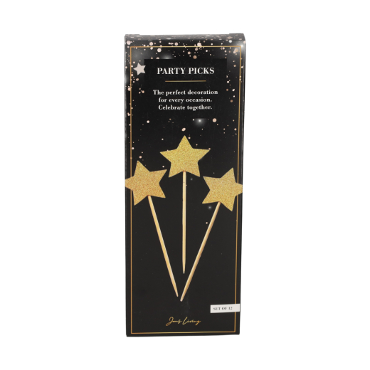 Cocktailprikkers Sterren 12 stuks