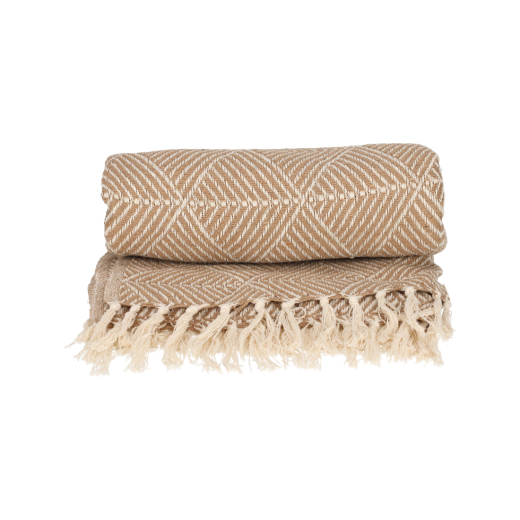 Basic Recycled Cotton Plaid Beige