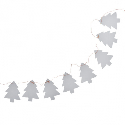 Slinger Met Papieren Kerstbomen Grijs