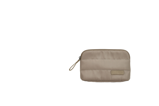 Padded make-up etuitasje taupe