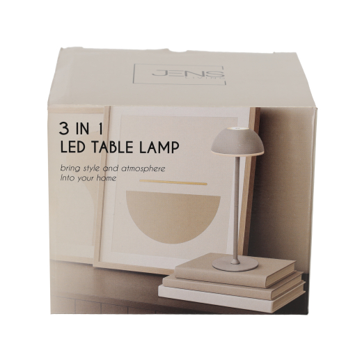 3-in-1 LED Touch Lamp Taupe