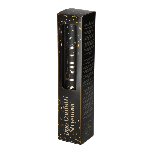 DUO Confetti Streamer Zwart