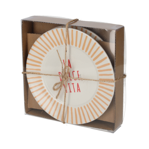 La Dolce Vita Bordjes Perzik set van 2