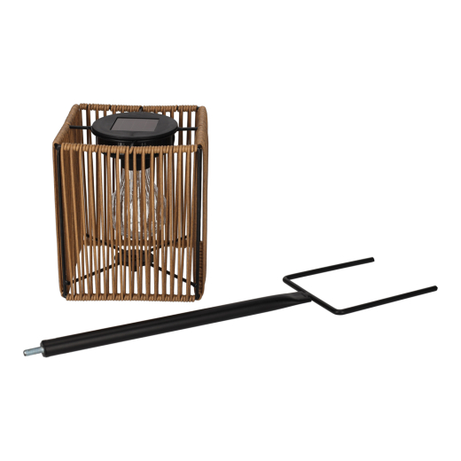 Solar Lantaarn Cube Taupe