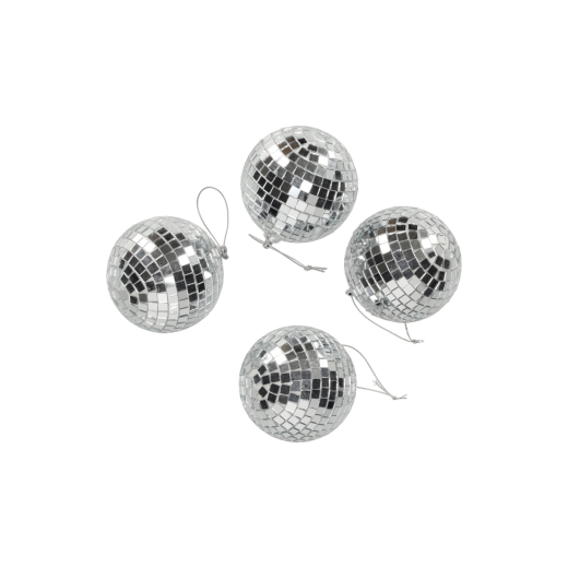 Discoballen Zilver set van 4