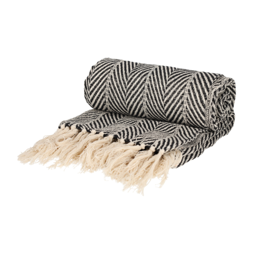 Basic Recycled Cotton Plaid Zwart