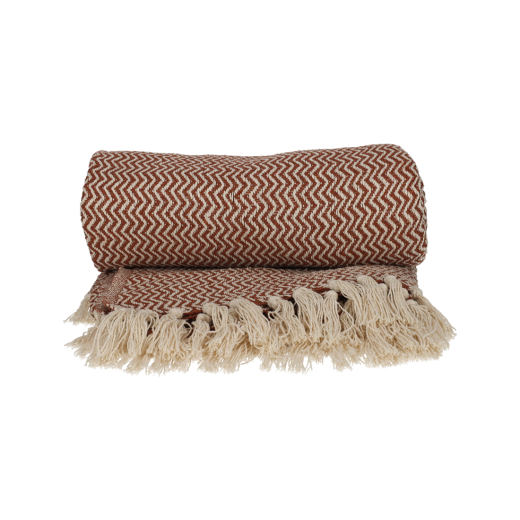 Recycled Cotton Plaid Visgraat Roest