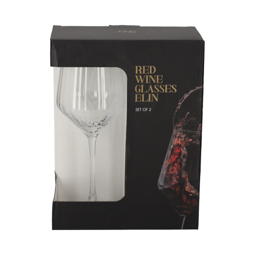 Rode Wijnglazen Elin set van 2