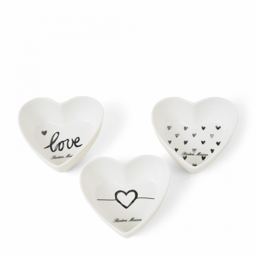 Lovely Heart Bowls 3 pcs