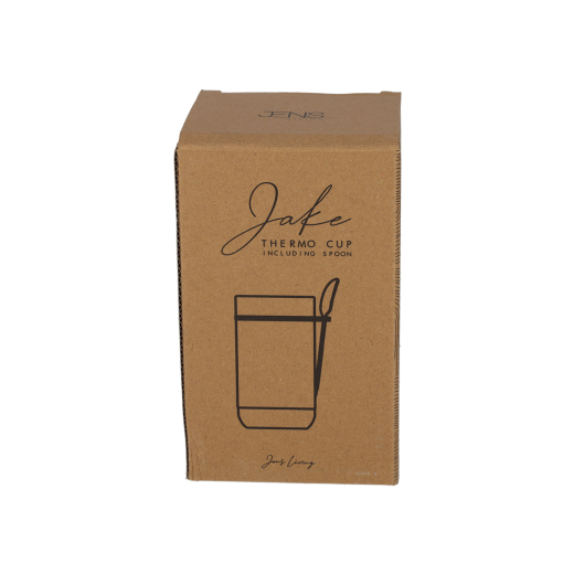 Thermo Beker met Lepel Jake Zwart