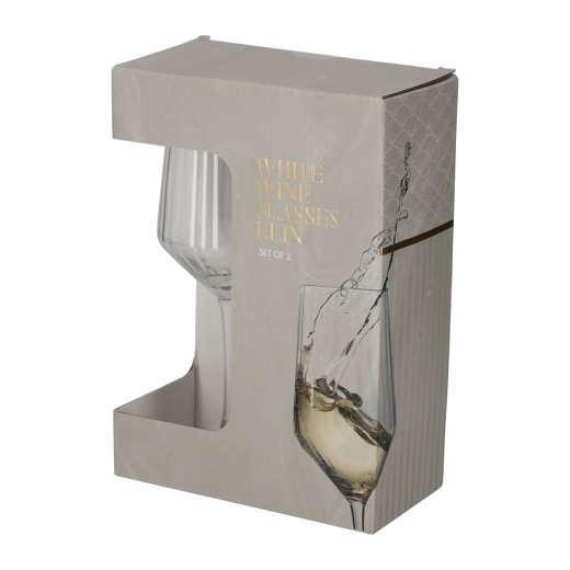 Witte Wijnglazen Elin set van 2